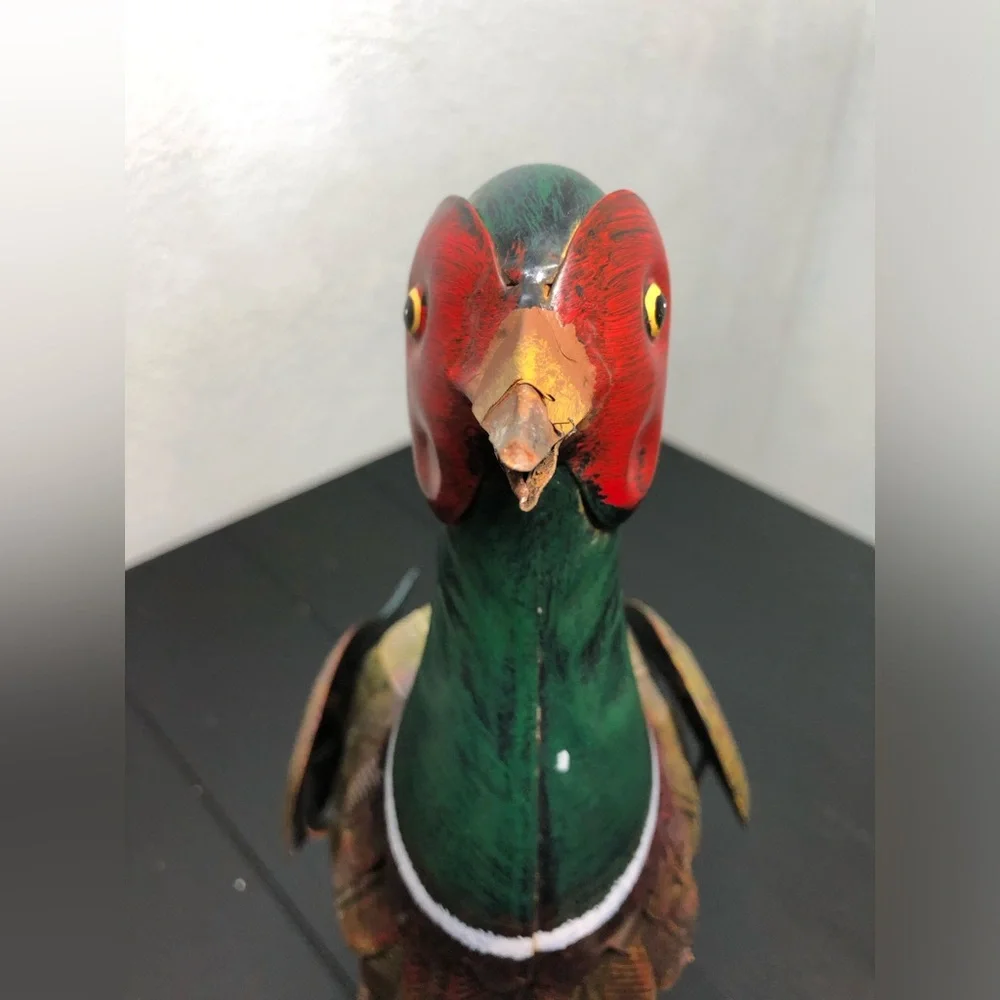 2 Metal Pheasant Bird Standing - Multicolor